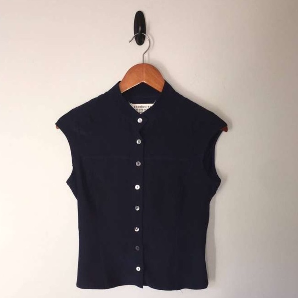 Maison Martin Margiela Silk sleeveless top